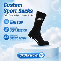 Chaussettes de sport tricotées de haute qualité, design équipe, couleur unie, séchage rapide, antidérapantes pour Pilates, fitness, course à pied et yoga