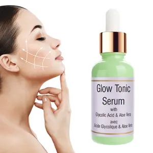 30ml Organic Exfoliating Glow Tonic Serum With Glycolic Acid Aloe Vera Moisturizing Skin Treats Serum