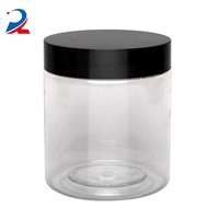 Pot en plastique PET de qualité alimentaire 250ml, bouteille en plastique avec couvercles