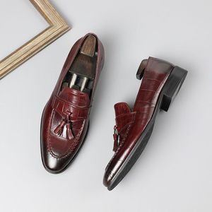 Nueva Tendencia, Estilo Elegante, Zapatos de Vestir Británicos Auténticos de Cuero Genuino para Hombre, Negros, Sin Cordones, Transpirables, Antideslizantes y Ligeros - Product Image 6