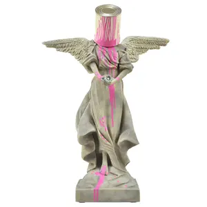 High Quality Chinese Factory Supplier Resin Banksy Angel Statue Sculpture