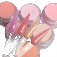 Poudre à ongles acrylique transparente de qualité professionnelle 3 en 1, non toxique, avec logo personnalisé, 1OZ 2OZ 4OZ, pour manucure DIY et art des ongles