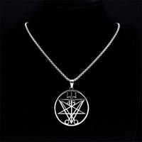 Style européen et américain nouveau Lucifer hommes pendentif en acier inoxydable mode tempérament collier bijoux
