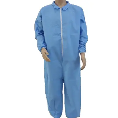 Blue SMS Disposable Coverall Carton Water Proof Adult Ce OEM Clothing Blue White Yellow