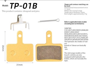 1 Par de Pastillas de Freno de Disco para Bicicleta de Montaña TOOPRE de Alta Calidad, Totalmente Metálicas, a Base de Cobre, Duraderas para Bicicletas de Montaña BMX BB5 M355 - Product Image 6