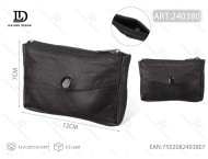 Porte-monnaie en cuir véritable 13 cm x 7 cm avec double fermoir, minimaliste, unisexe - Product Image 1