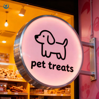 Maßgefertigtes Rundes LED-Vakuumgeformtes Leuchtkasten-Schild Doppelseitiges Outdoor-Acryl-Shop-Logo Werbeschild