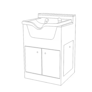 Chaise de shampooing en plastique noir, design minimaliste, mobilier de salon, facile à nettoyer, utilisation en salle de bain - Product Image 6