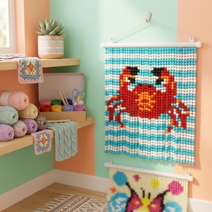 Kit de rideau de perles florales DIY moderne pour décoration intérieure, facile à réaliser, pour porte ou mur, cadeaux pour adultes - Product Image 2