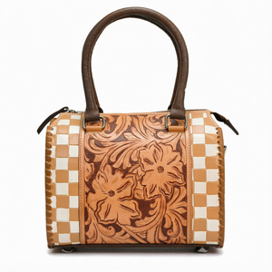 For Bow Floral Quilted Foldable Portable Genuine Leather <b>Weekender</b> <b>Bag</b> <b>Women</b> <b>Large</b> Capacity Travel Duffle Luggage Shoulder - Product Image 1