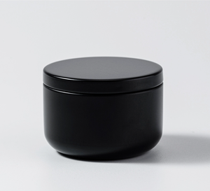 Hot Selling Round Black Weißblech Metall Kerzen glas Elegante Black Metal Container Box für Kerzen Fabrik Großhandel Metall dosen - Product Image 2