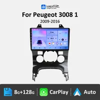 Pemutar Multimedia Stereo otomatis 9 inci sistem Android Double Din Untuk Peugeot 3008 LHD 2009-2015 Radio mobil navigasi GPS unit utama