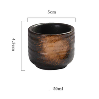Tasses à saké en céramique japonaise, peintes à la main, avec glaçure de four, mini-tasses à vin pour saké, shochu, whisky, pour la maison, le bar et le restaurant