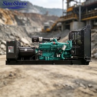 Groupe électrogène diesel SinoShine 400 kW 450 kW 480 kW, type ouvert, moteur Weichai, triphasé, puissance de pointe pour site minier