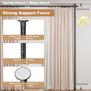 Séparateur de pièce autoportant moderne de 4-10 pieds de haut 28-144 pouces de large <span class=keywords><strong>tringle</strong></span> à rideau cloison du sol au <span class=keywords><strong>plafond</strong></span> <span class=keywords><strong>sans</strong></span> perçage - Product Image 6