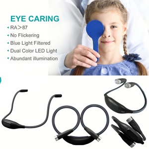 Lampe de lecture USB universelle, réglable, à suspendre au cou, source de lumière LED, tuyau flexible, pour intérieur/extérieur, course nocturne, protection des yeux - Product Image 3