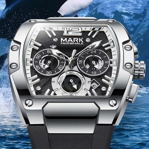 นาฬิกาข้อมือควอตซ์ Mark Fairwhale รุ่น FW-5950 หน้าปัดทรง Tonneau ดีไซน์ใหม่ สปอร์ต ทันสมัย เรืองแสง โครโนกราฟ กันน้ำ สำหรับผู้ชาย - Product Image 5