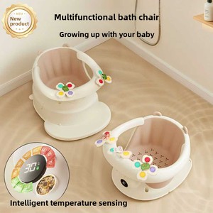 Chaise haute multifonctionnelle en plastique <span class=keywords><strong>pour</strong></span> bébé, tabouret de <span class=keywords><strong>bain</strong></span>, siège à dossier anti-chute, chaise à roulettes <span class=keywords><strong>pour</strong></span> jouets - Product Image 6