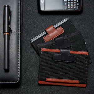 Nueva <span class=keywords><strong>cartera</strong></span> elástica de cuero antipérdida delgada, tarjetero, <span class=keywords><strong>cartera</strong></span> pequeña, monedero para mujer, <span class=keywords><strong>cartera</strong></span> minimalista para hombre - Product Image 6