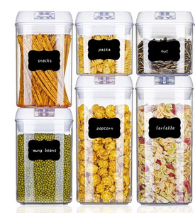 Juego de 6 Recipientes Herméticos para Almacenamiento de Alimentos, Recipientes de Plástico para Cereales Libres de BPA con Tapas con Cierre - Product Image 6