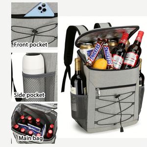 Sac à dos isotherme portable, souple, étanche, avec logo personnalisé, pour pique-nique, camping et extérieur – Vente en gros usine - Product Image 3