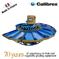 Máquina clasificadora de peso CALIBREX fabricada en Francia con programa de tara incluido y sistema de clasificación por color