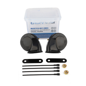 Haut-parleur de voiture CHSKY 12V ABS étanche <span class=keywords><strong>klaxon</strong></span> électrique 2 voies haut et bas escargot son haut-parleur modifié de voiture - Product Image 5