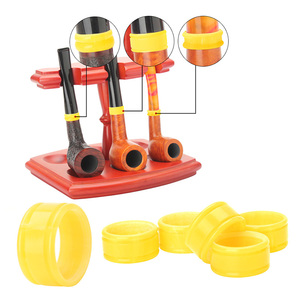 Anello acrilico decorativo colorato a basso prezzo per lo stelo del boccaglio per pipa in legno - Product Image 6