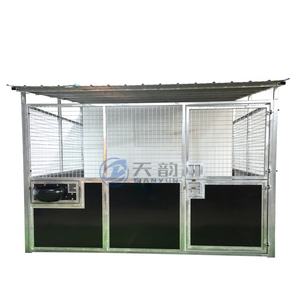 Abri économique pour chevaux avec couverture, façades d'écurie en acier galvanisé, fonctionnement de porte hollandaise lisse pour les écuries professionnelles - Product Image 2