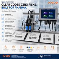 Impresora de Códigos de Barras Personalizada con Fecha de Caducidad, Docod T260E TIJ, Máquina de Codificación Industrial de Inyección de Tinta Térmica en Línea para Bolsas y Botellas de Plástico