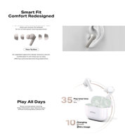 Audífonos Inalámbricos Infinix XBUDS N4 Pro, Control Táctil, Refuerzo de Bajos 5.3, LED, Cancelación de Ruido ENC, IPX4, AAC, Titanio de 13 mm
