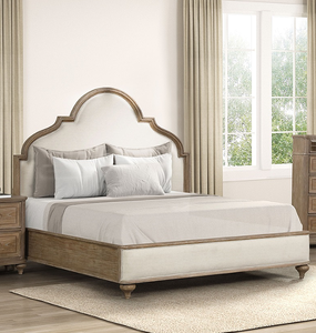 Rustic <b>Pine</b> 1pc Queen Convertible Adjustable <b>Bed</b> Diamond Crystal <b>Frame</b> Unique Legs Bedroom Furniture Modern Look Upholstered - Product Image 5