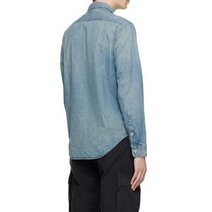 High Quality Custom 100% Cotton Flap Pocket Casual Classic Long Sleeve Denim <b>Shirt</b> <b>for</b> <b>Men's</b> <b>Jean</b> <b>Shirt</b> - Product Image 4