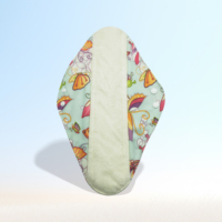 Serviettes hygiéniques lavables en tissu réutilisables, ultra-fines, respirantes, en charbon de bambou, avec protection anti-fuites en forme d'ailes, capacité d'absorption de 220 ml