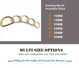 Grosir Aksesori Logam Harness Tali Perangkat Keras Kerah Anjing Cincin D Logam Campuran Seng Tahan Karat Mawar Emas Kualitas Tinggi 10 Hari - Product Image 3