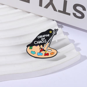 Creator of Chaos Enamel Pin lucu gagak seniman burung Bros pecinta kerah ransel lencana lucu perhiasan aksesoris hadiah untuk teman-teman - Product Image 2