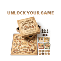 Caja de exhibición con forma de casco, de cartón gris de 2.5mm, con revestimiento acuoso color sepia antiguo, para simulación comercial y juego de mesa náutico