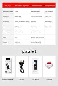 OEM Nhà cung cấp có thể sạc lại <span class=keywords><strong>laser</strong></span> đo khoảng cách Meter 40m kỹ thuật số USB Khoảng cách Meter <span class=keywords><strong>laser</strong></span> cho công cụ cầm tay thiết bị xây dựng - Product Image 5