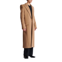 Classique Camel Long manteau pour hommes élégant hiver pardessus simple boutonnage fermeture imperméable laine vêtements d'extérieur cachemire coton