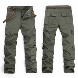 Pantalons de travail multi-poches de style rétro personnalisé pour hommes Pantalons cargo pour hommes - Product Image 1