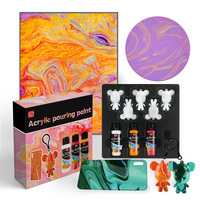 KHY-Kit de peinture acrylique fluide, 3 couleurs, pour enfant et adulte