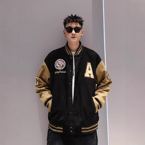 Giacca da Baseball in Pelle Impermeabile con Cappuccio per Uomo - Abbigliamento Invernale di Alta Qualità con Cerniera e Ricami - Product Image 6