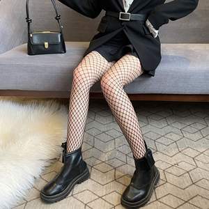 काले ज्यामितीय मछली पकड़ने वाले स्टॉक टिक्टोक हॉट शैली महिलाओं के लिए गर्म पतली ट्रेंडी पेंटीहोज - Product Image 3