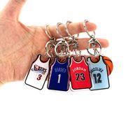 Gantungan Kunci Akrilik PVC Berkualitas Tinggi Desain Kustom Tren Fashion Bintang Basket Jersey NBA NASNAK Cetak UV Kartun Anime