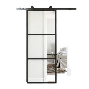 <span class=keywords><strong>Porte</strong></span> <span class=keywords><strong>coulissante</strong></span> intérieure moderne minimaliste en verre imperméable avec cadre en aluminium <span class=keywords><strong>pour</strong></span> maison, bureau, chambre, <span class=keywords><strong>salle</strong></span> <span class=keywords><strong>de</strong></span> <span class=keywords><strong>bain</strong></span>, villa - Product Image 4