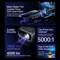 Proyector Láser Portátil JMGO N3 Ultra Tricolor 4K Android, Ultra Alta Definición, Compatible con Enfoque Automático, Pantalla Grande de 0 Pulgadas