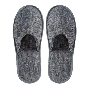 Ury Chaussons d'<span class=keywords><strong>hôtel</strong></span> légers avec tissu en lin Qualité et <span class=keywords><strong>confort</strong></span> directs d'usine - Product Image 5