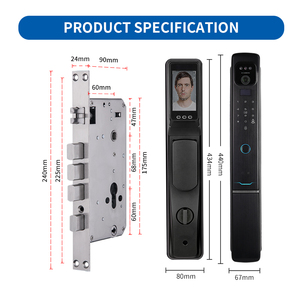 Cerradura de puerta biométrica OYO, función múltiple, reconocimiento de huellas dactilares, cerradura inteligente de doble cara para exteriores con cámara para puerta de aluminio - Product Image 5