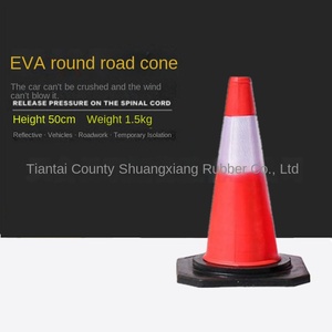 EVA дорожный Конус 50 см высокий отражающий IP65 защитный круглый предупреждающий конус - Product Image 2