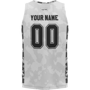 Maillot de basket-ball camouflage personnalisé, imprimé avec votre propre nom ou logo, uniforme d'équipe pour hommes et jeunes - Product Image 6